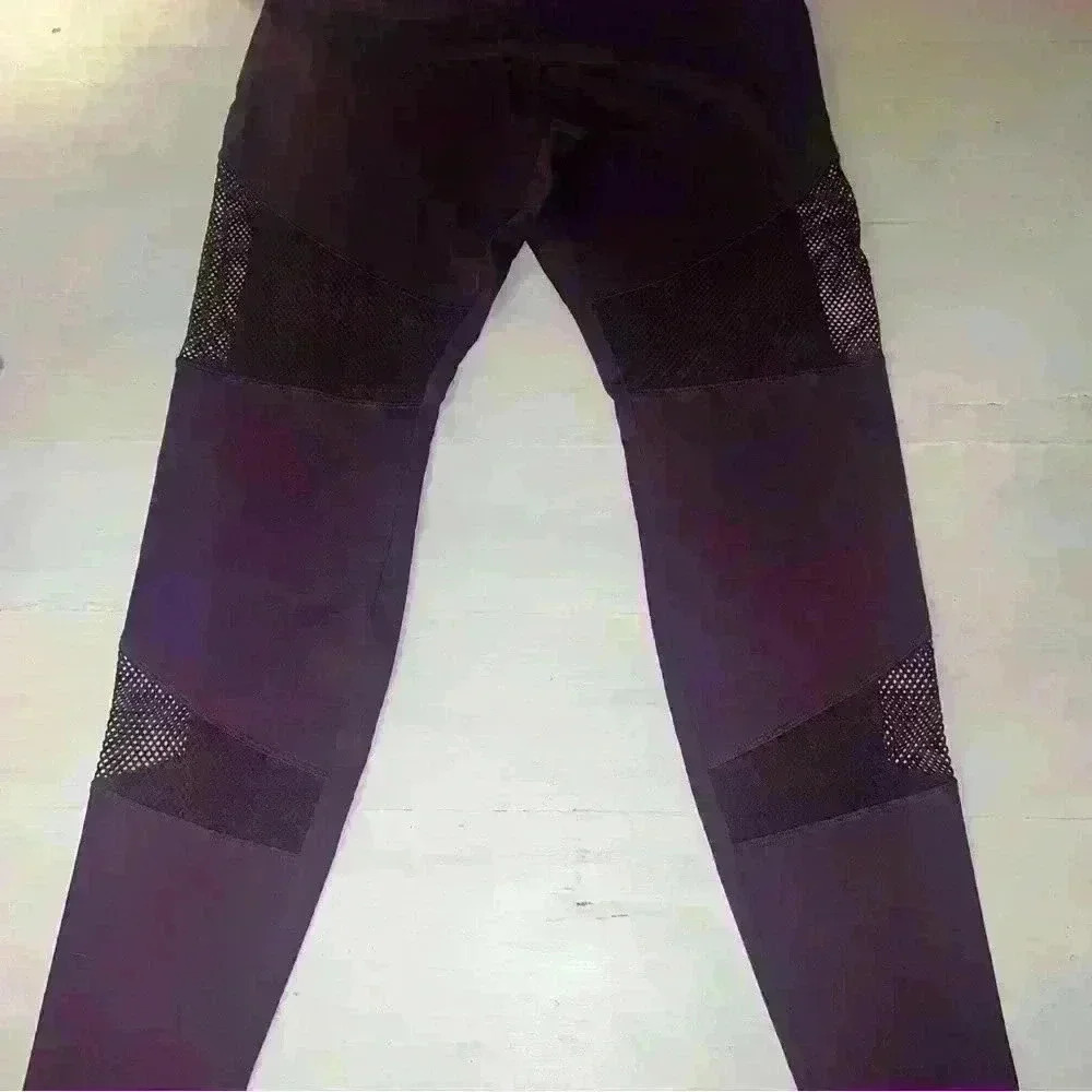 Mesh maroon athletic leggings forever21 large